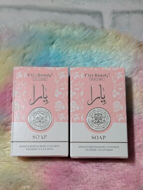 2 Pink Moisturizing Soaps - Tender Clean Skin - Yara scented